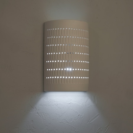 Luxury Lighting Zenia 15in. High Ceramic Outdoor Wall Light, Paintable White Bisque 103-01 W u/d 7